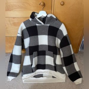 American Eagle plaid pullover hoodie size XS